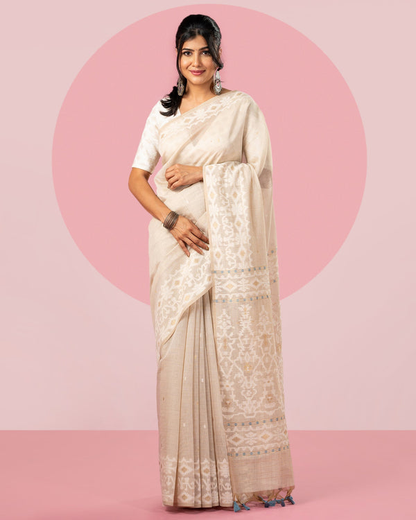 Woven Blended Cotton Saree