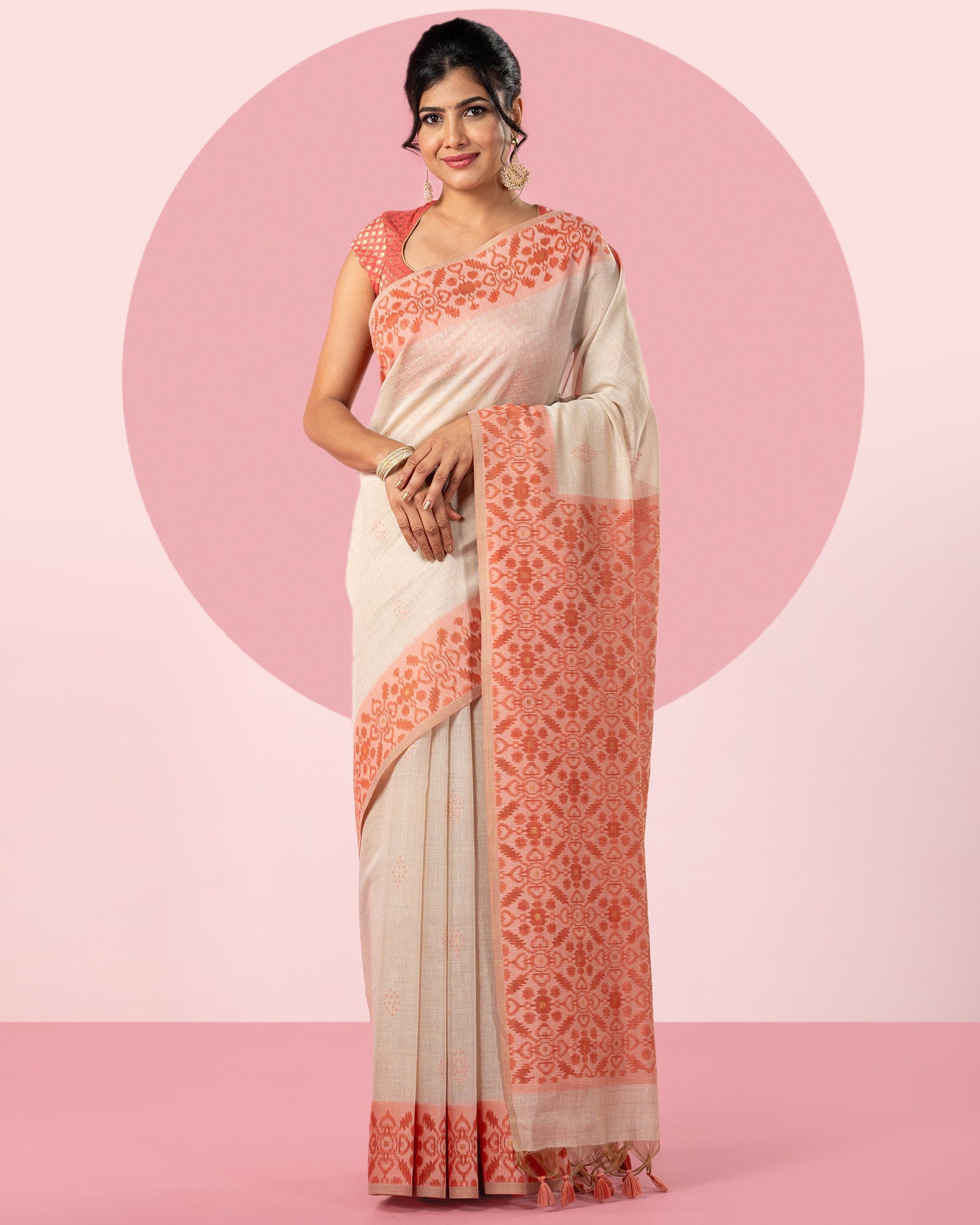 Woven Blended Cotton Saree