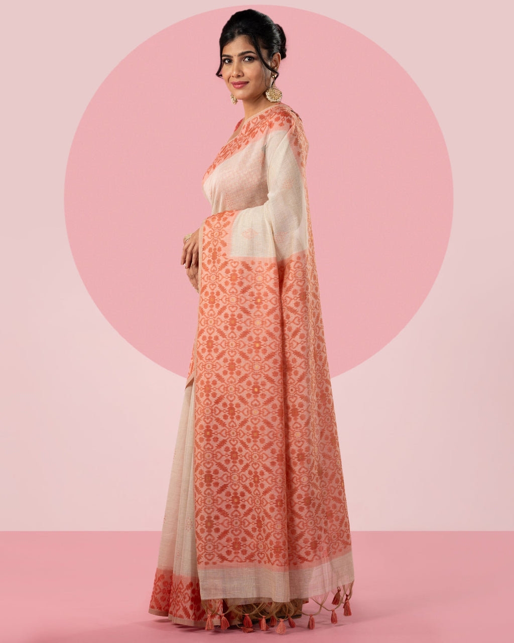 Woven Blended Cotton Saree