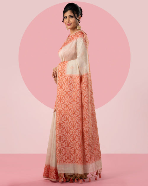 Woven Blended Cotton Saree