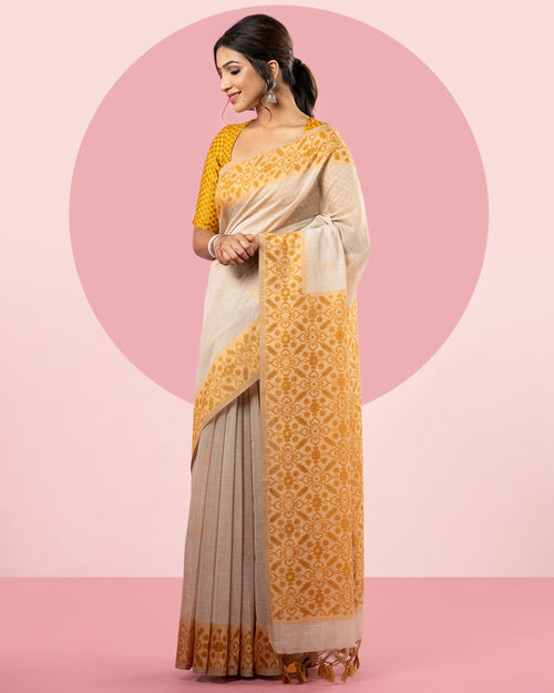 Woven Blended Cotton Saree