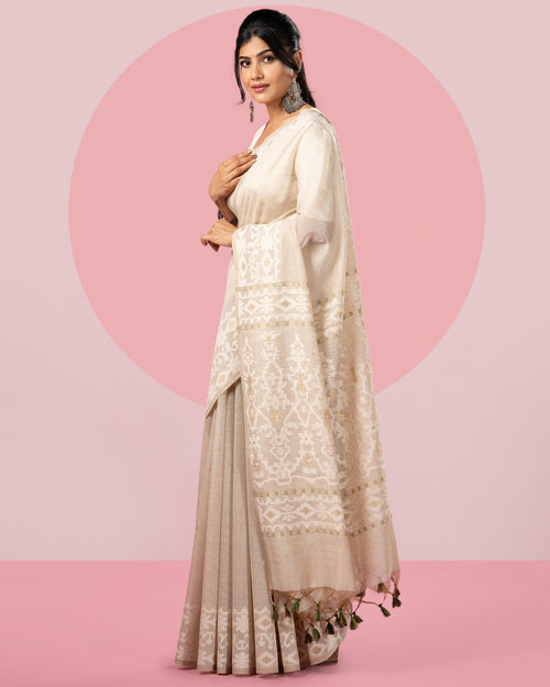 Woven Blended Cotton Saree