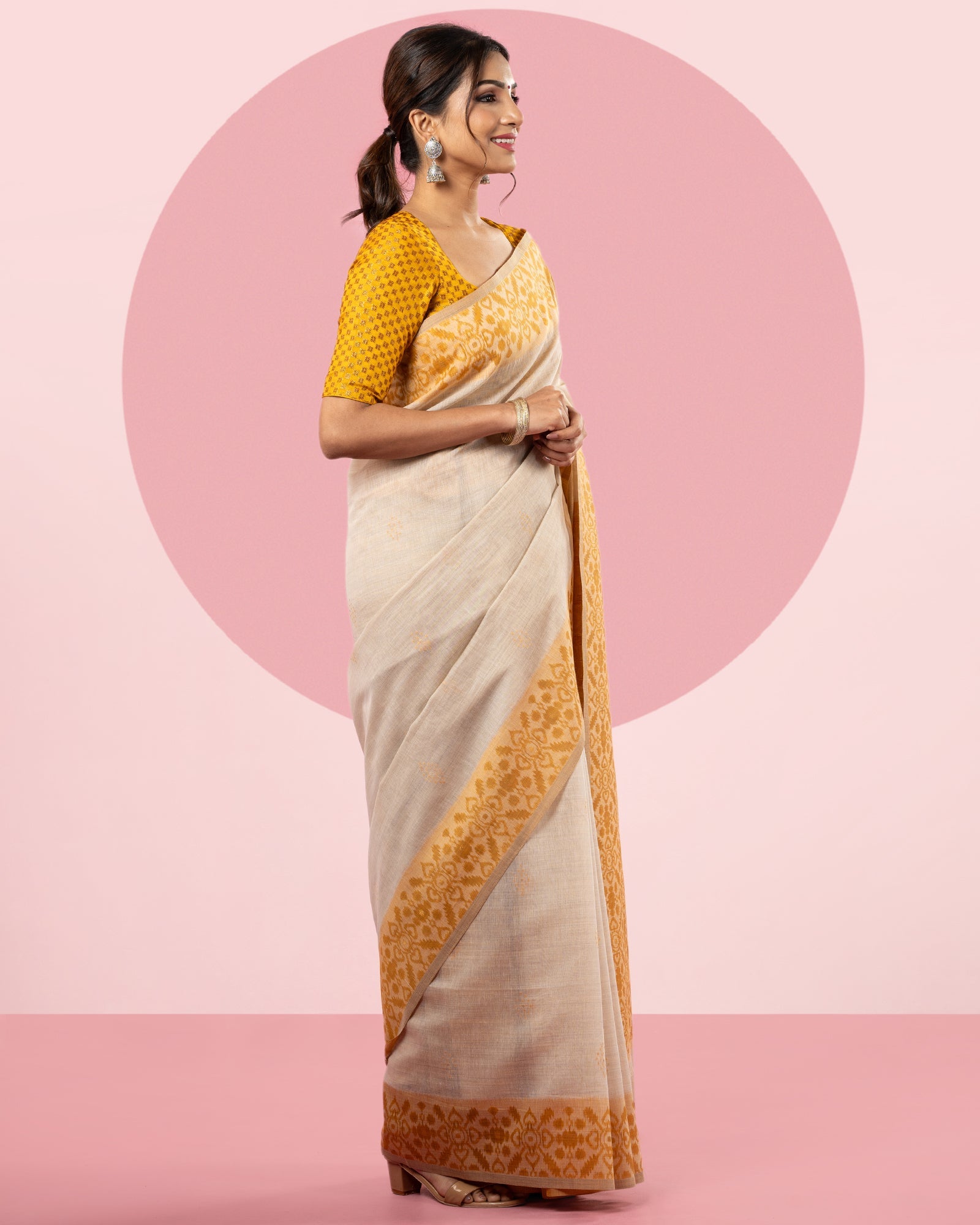 Woven Blended Cotton Saree
