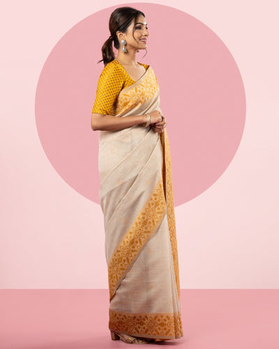 Woven Blended Cotton Saree