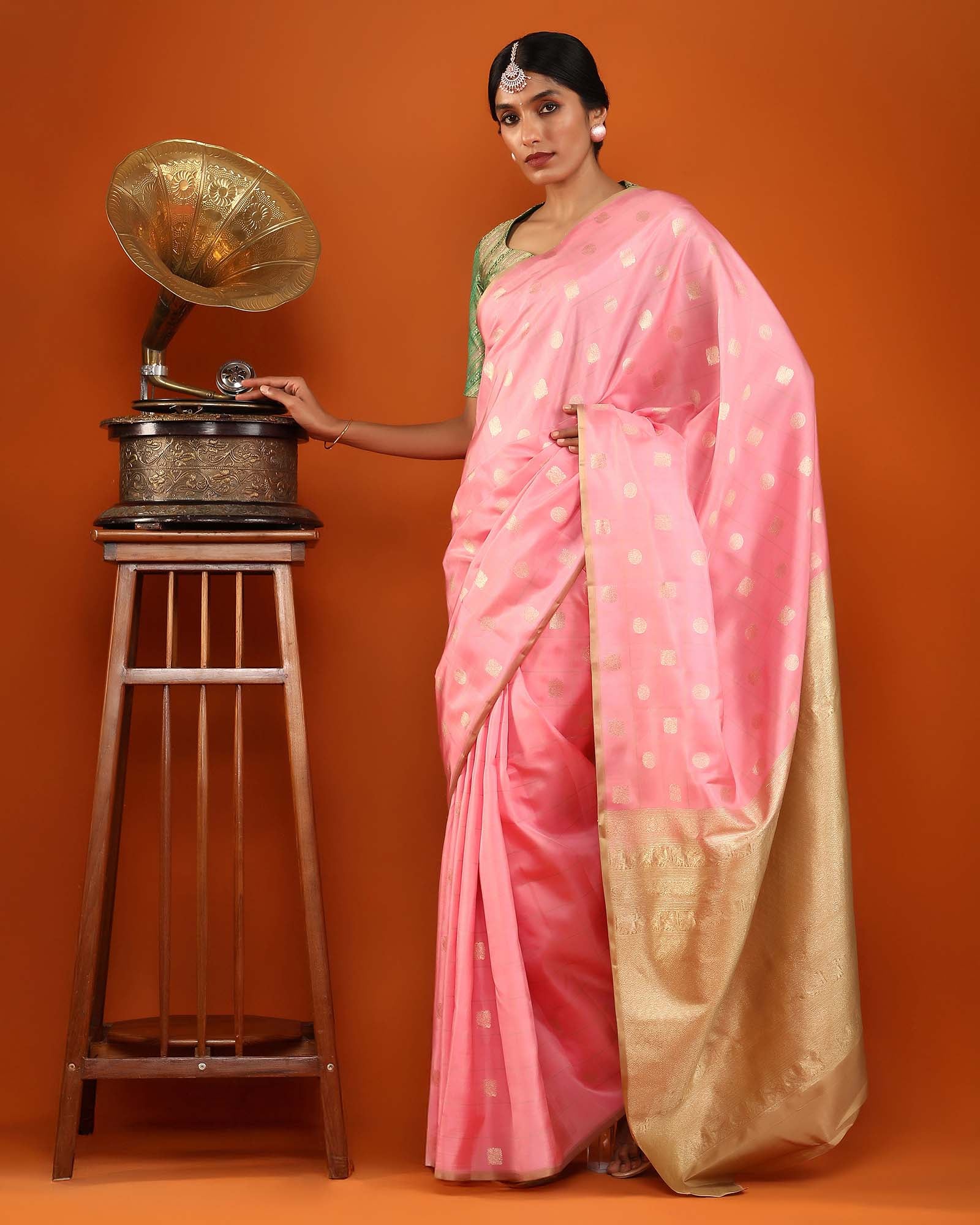 Pink Kanchivaram Silk Saree