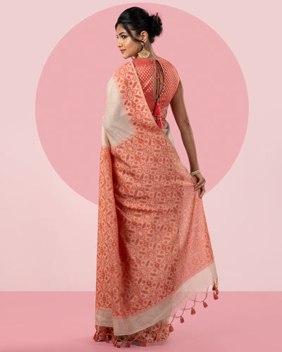 Woven Blended Cotton Saree