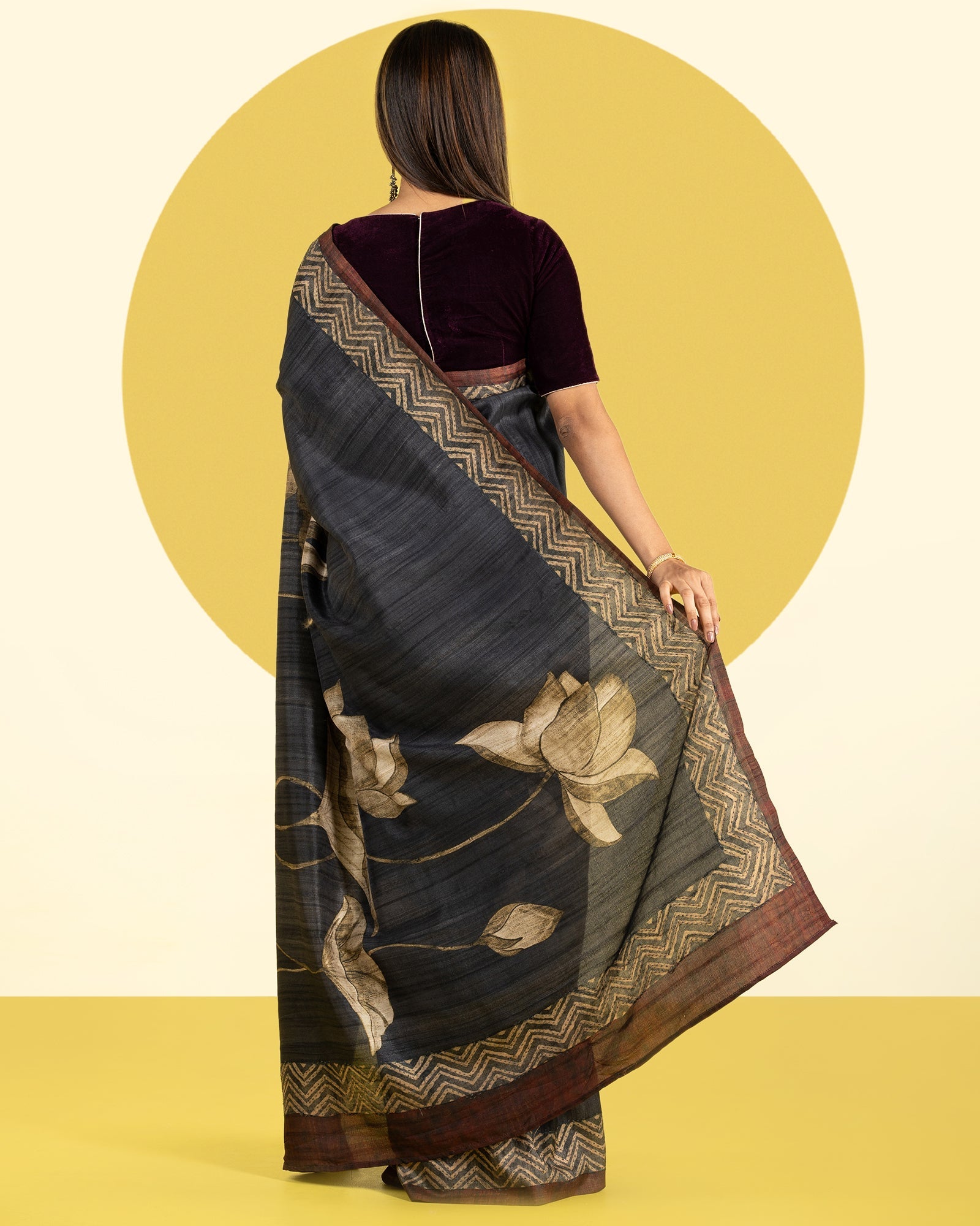 viscose tussar saree