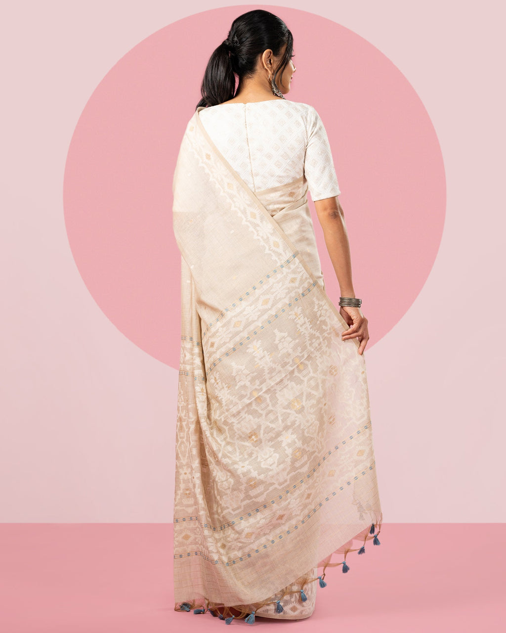 Woven Blended Cotton Saree