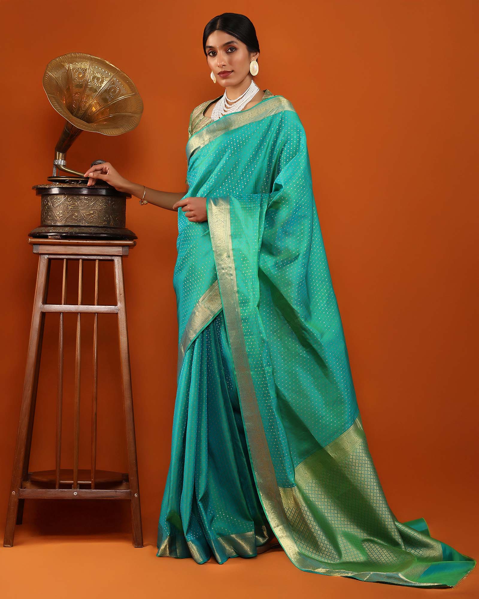 Blue Kanchivaram Silk Saree