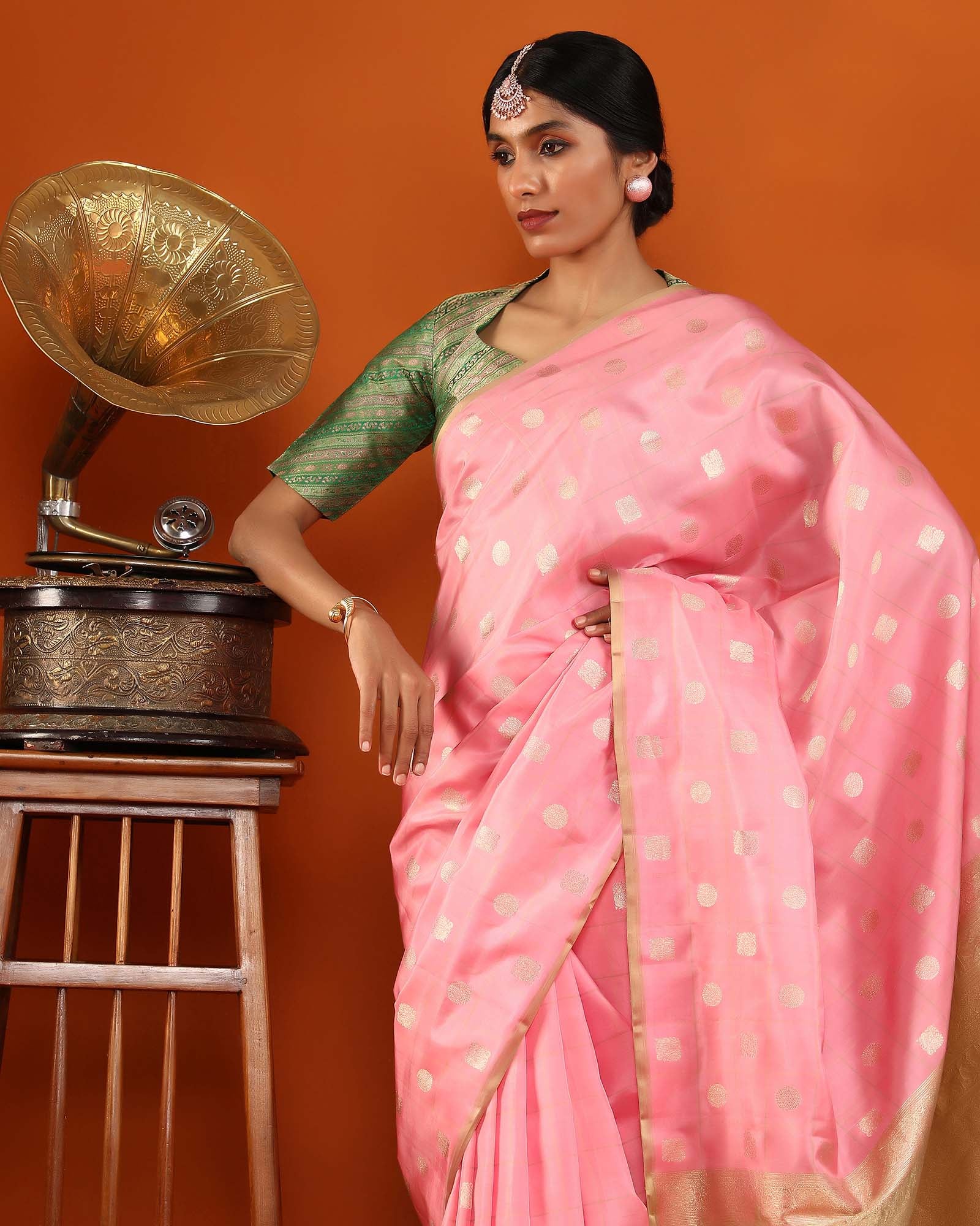 Pink Kanchivaram Silk Saree
