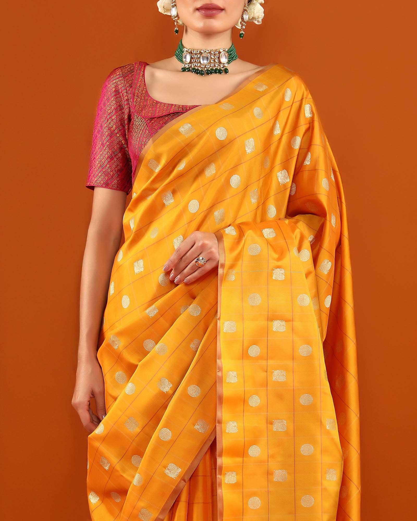 Yellow Kanchivaram Silk Saree