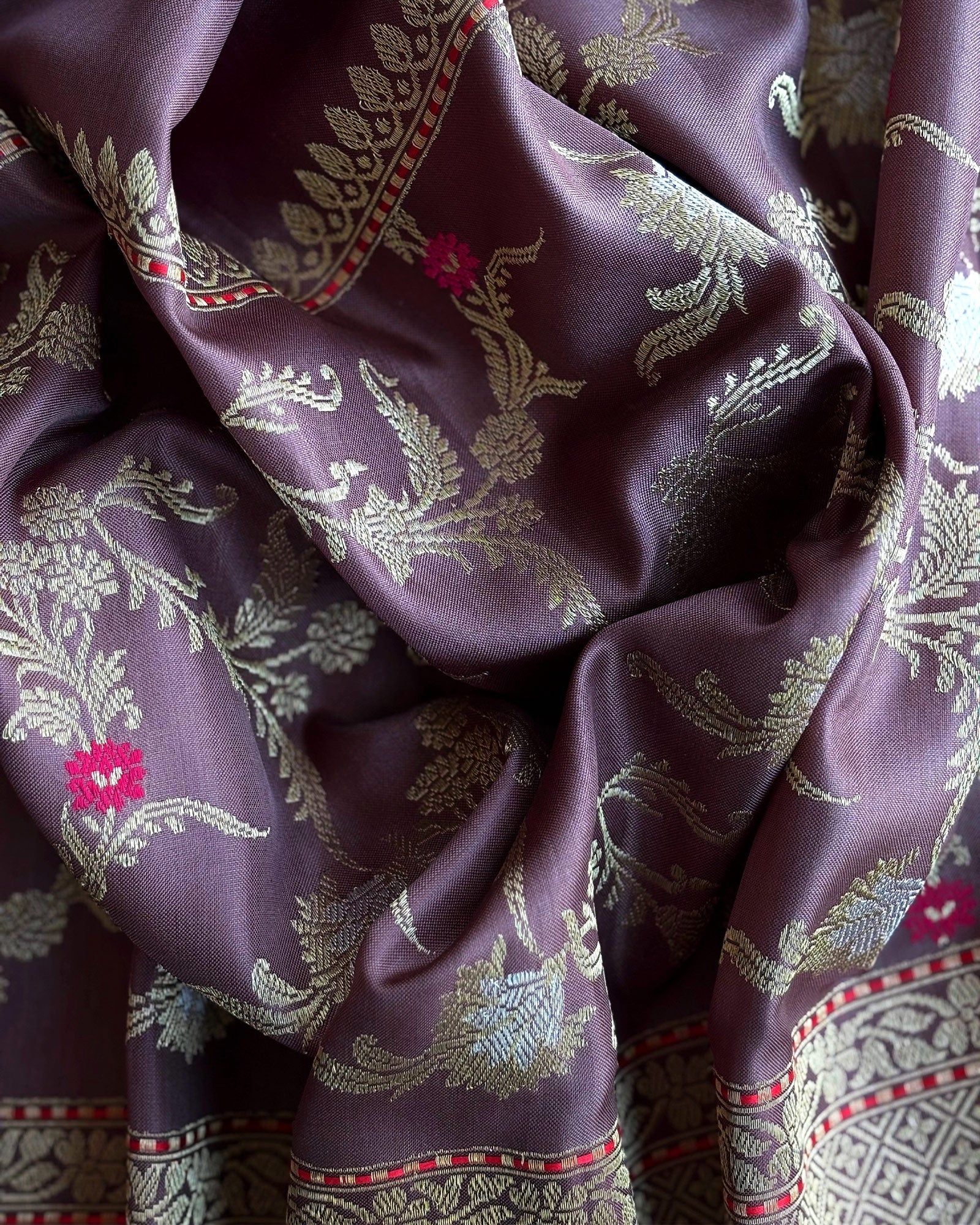 Brown Banarasi Silk Saree - 031 of 105