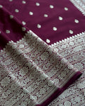 Maroon Banarasi Silk Saree - 036 of 105