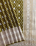 Mehandi Green Banarasi Silk Saree - 035 of 105