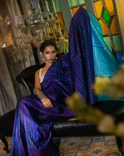 Blue Pure Soft Silk Saree