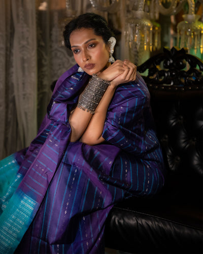 Blue Pure Soft Silk Saree