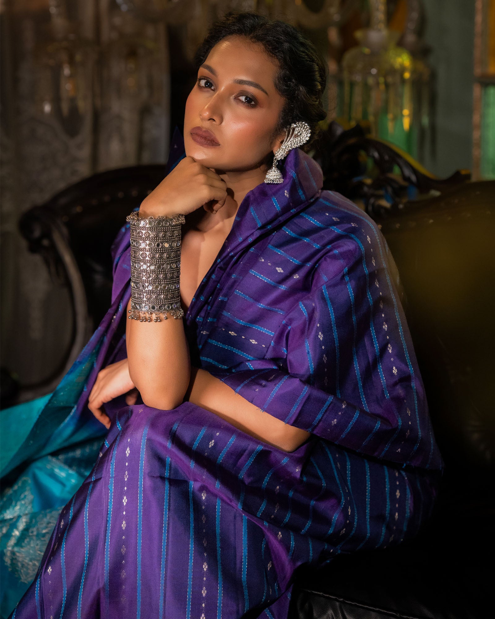 Blue Pure Soft Silk Saree