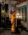 Yellow Mysore Crepe Silk Saree
