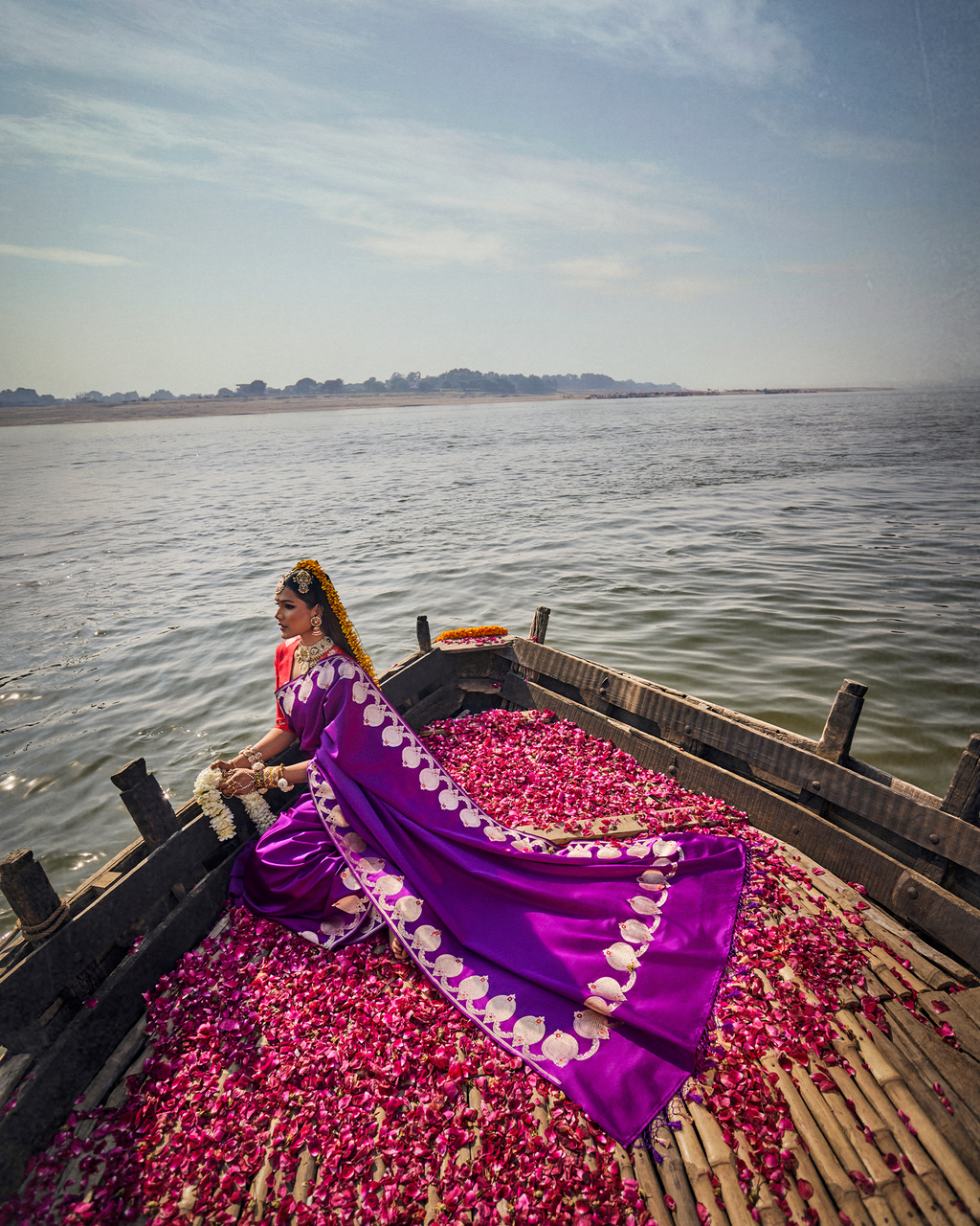 Purple Banarasi Silk Saree