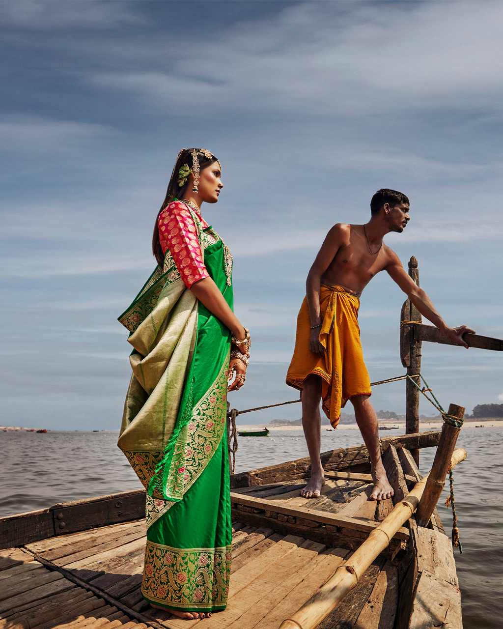 Green Banarasi Silk Saree
