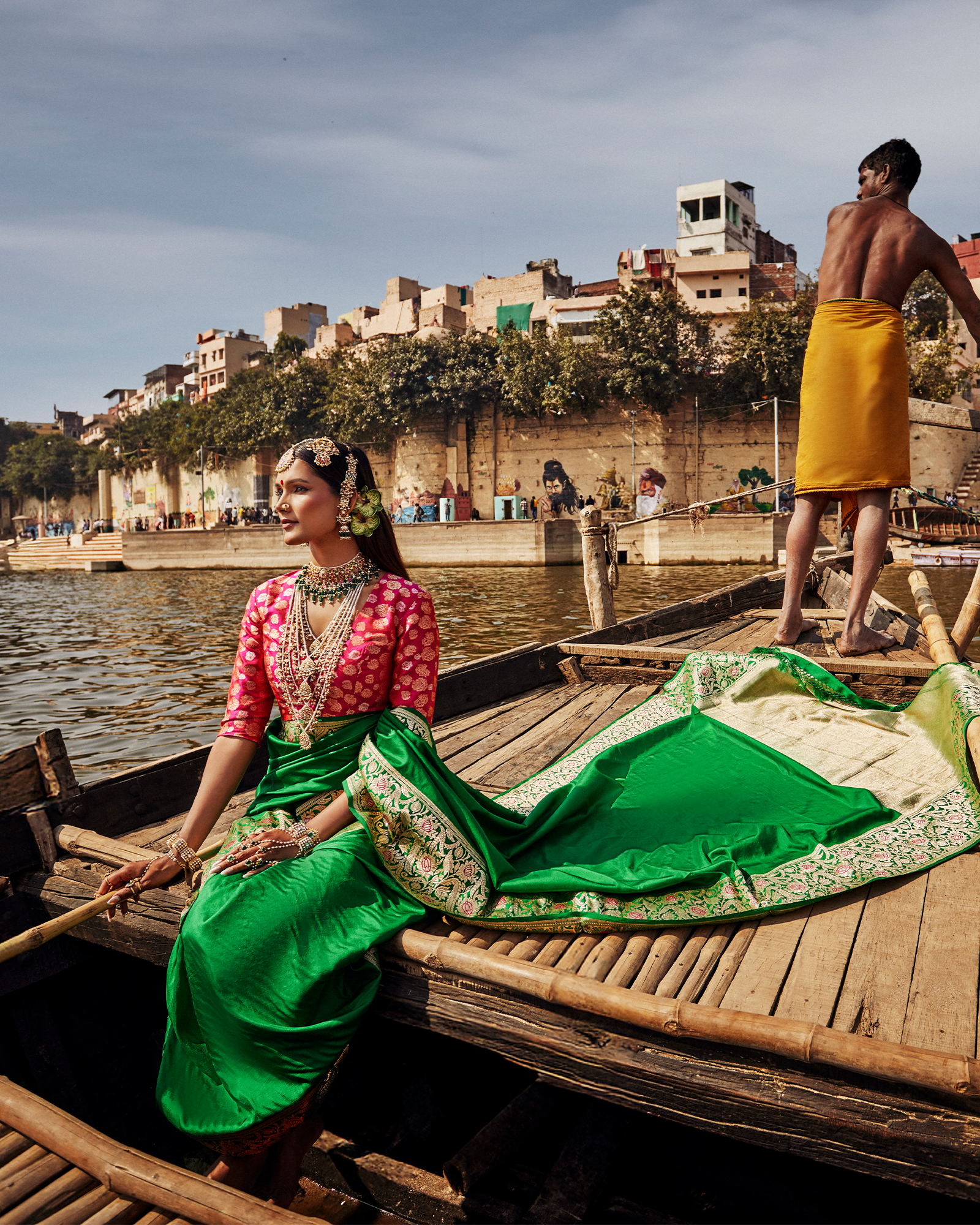 Green Banarasi Silk Saree