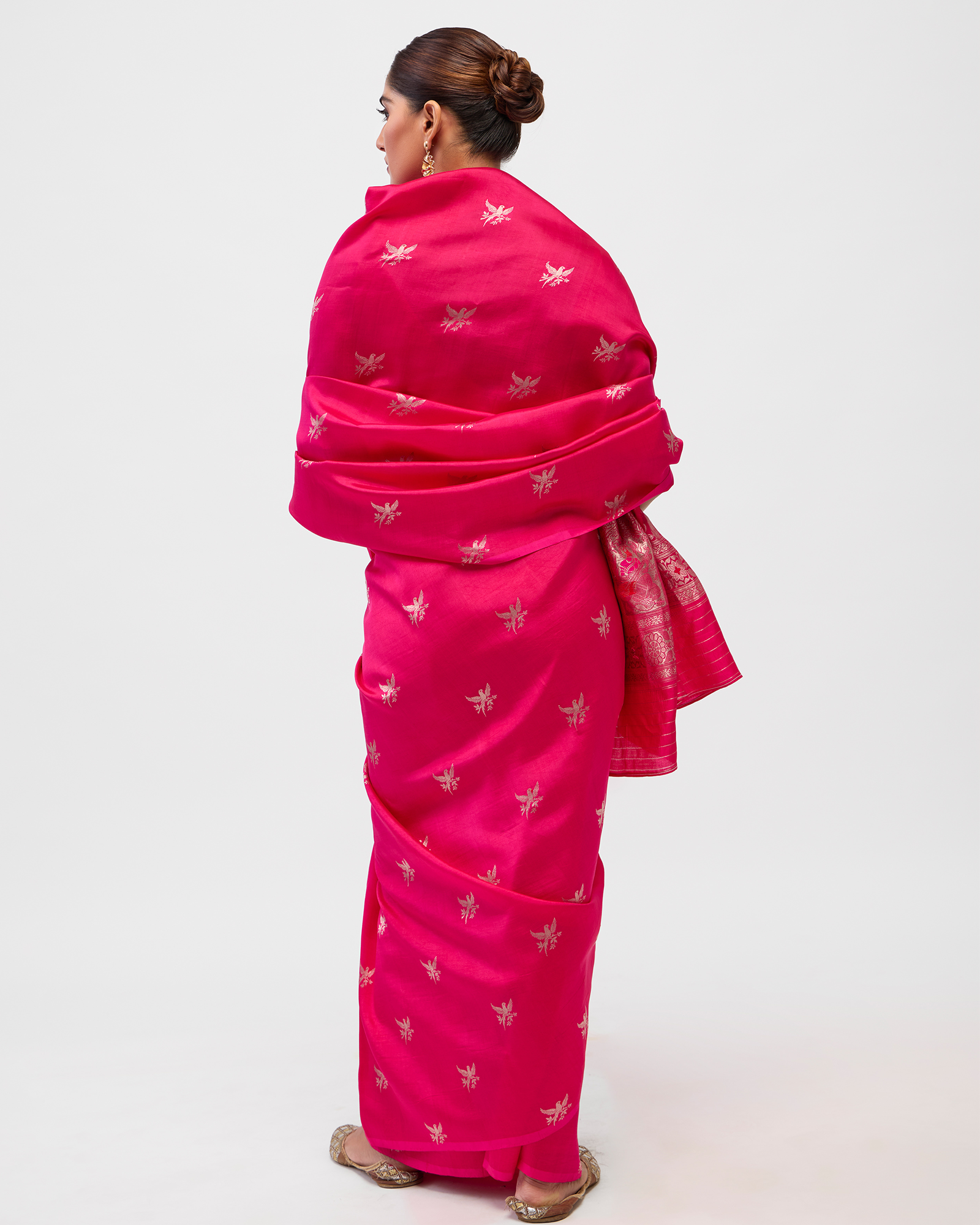 Pink Banarasi Silk Saree