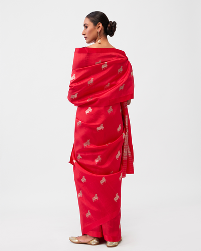 Red Banarasi Silk Saree
