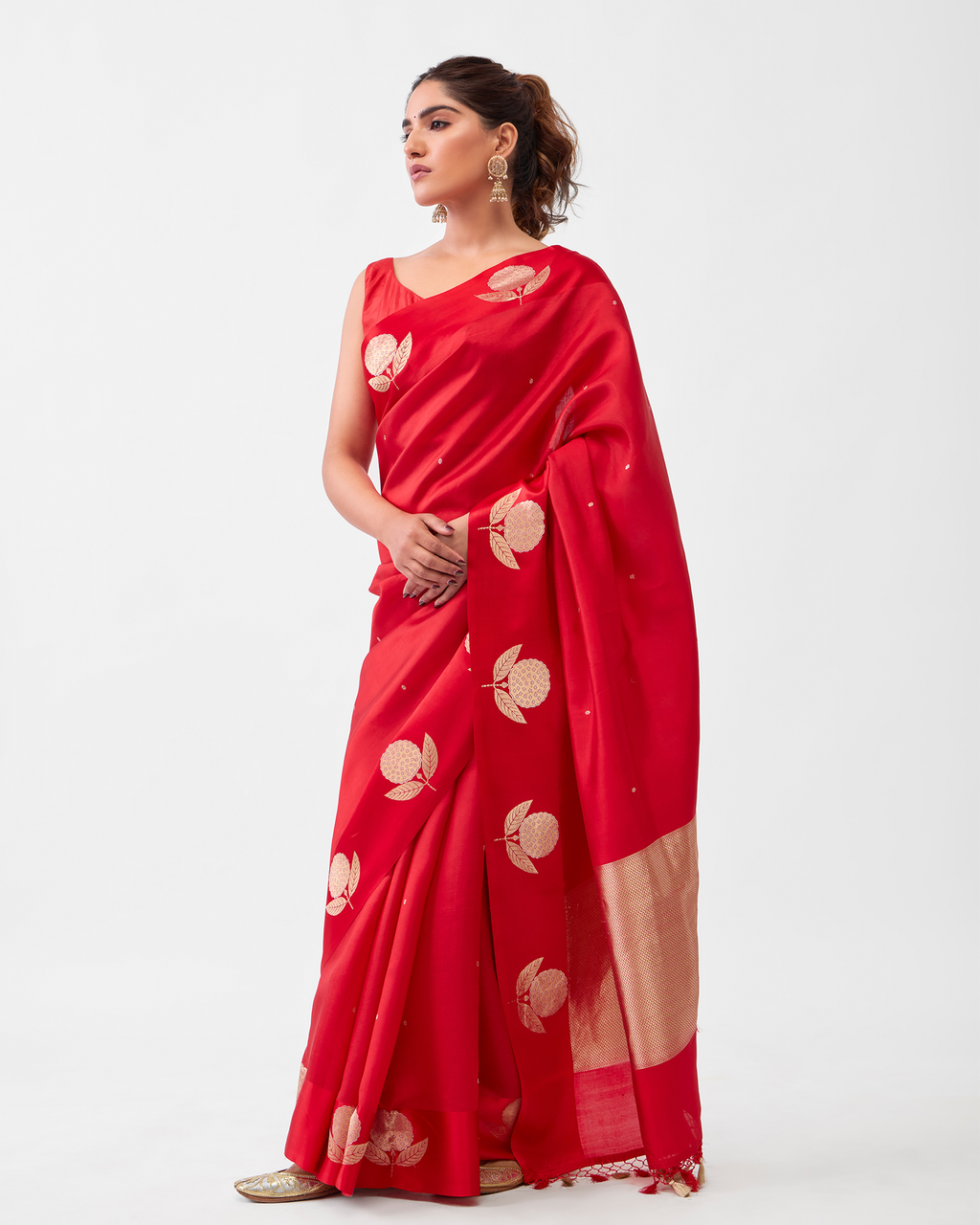 Red Banarasi Silk Saree
