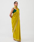 Neon Green Banarasi Silk Saree