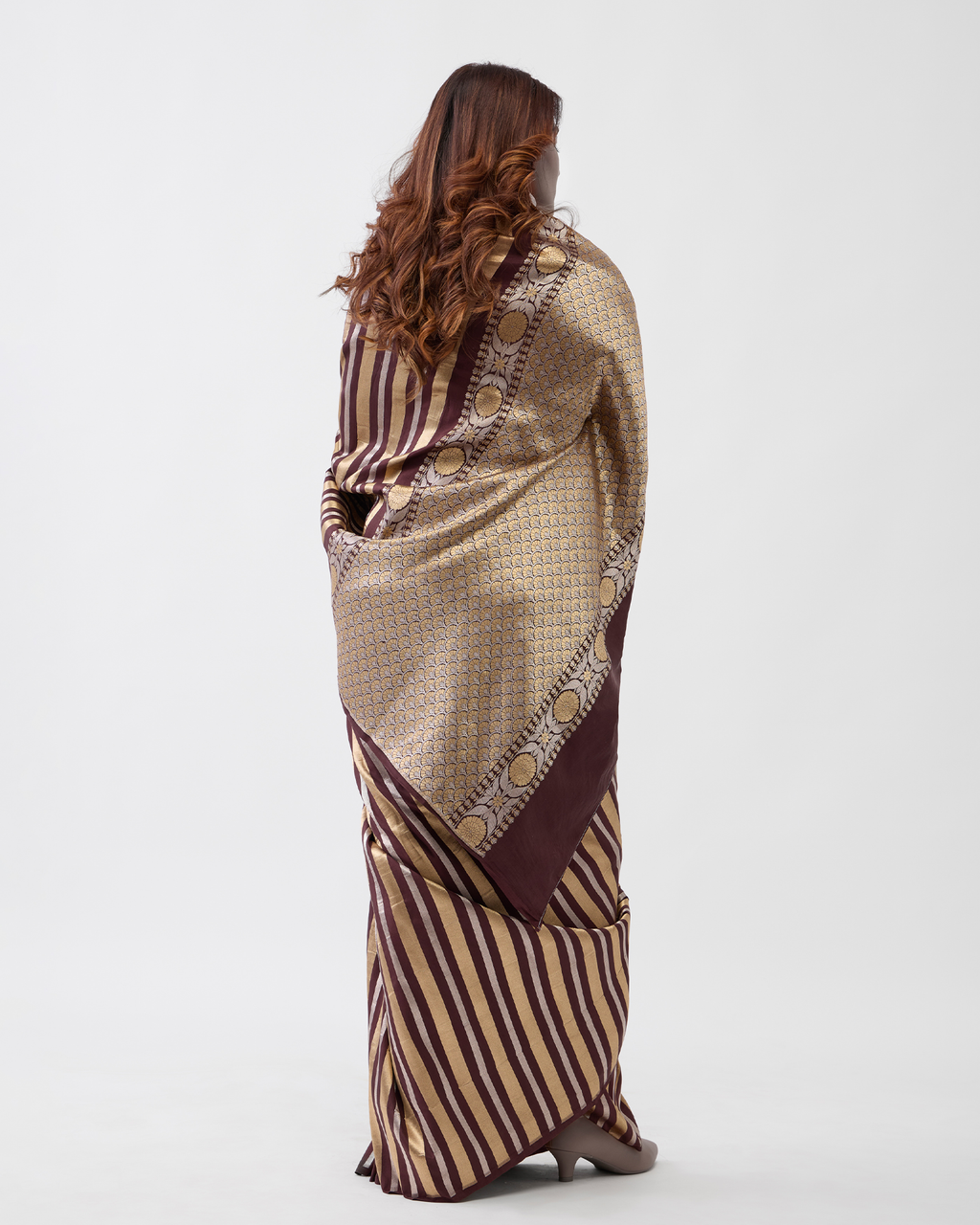 Brown Banarasi Silk saree
