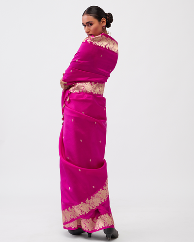 Pink Banarasi Poona Silk Saree