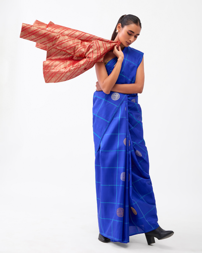 Blue Kanchivaram Silk Saree