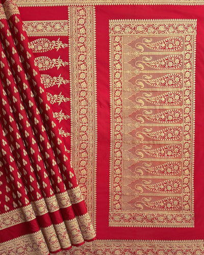Maroon Banarasi Katan Silk Saree - 061 of 105