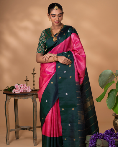 Pink Kanchivaram Silk Saree