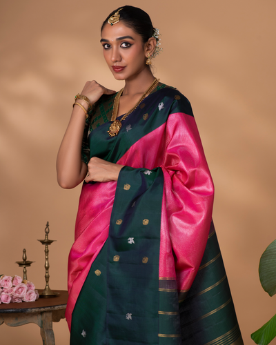 Pink Kanchivaram Silk Saree