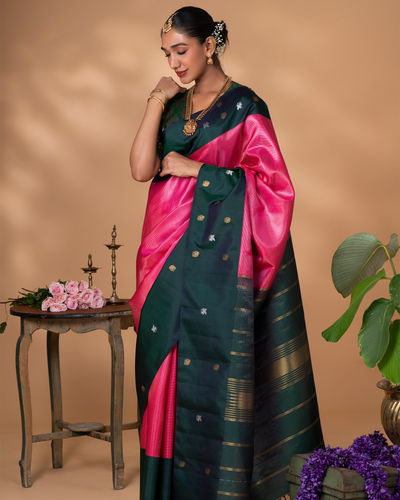 Pink Kanchivaram Silk Saree