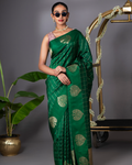 Green Banarasi Silk Saree