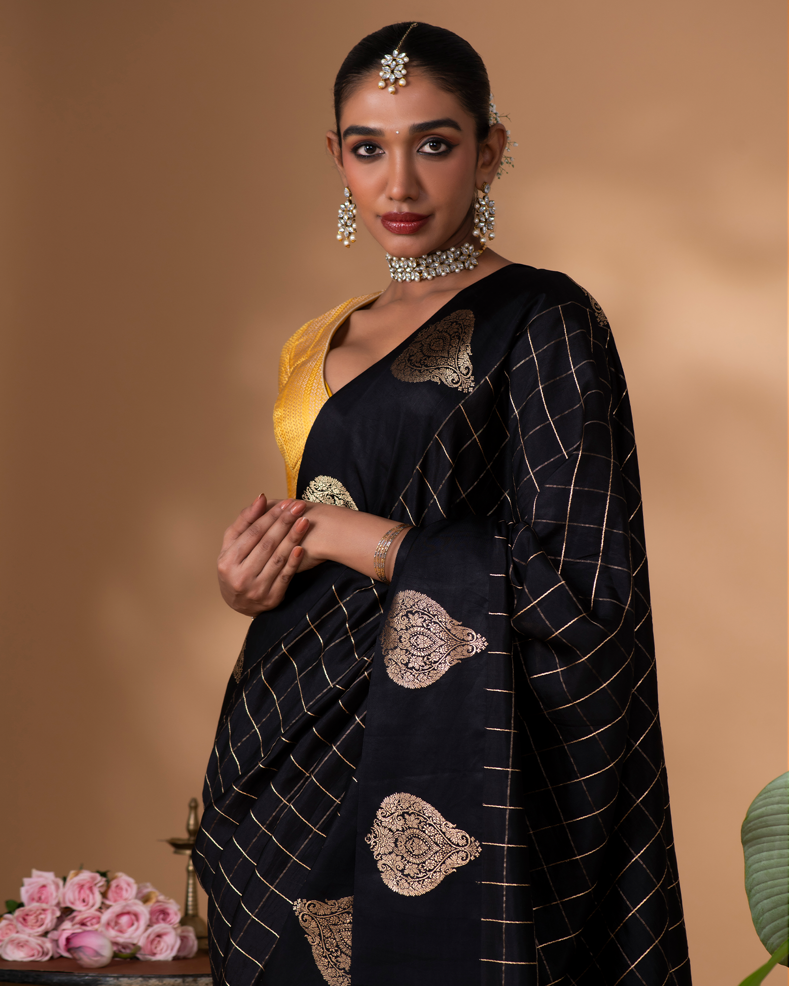 Black Banarasi Silk Saree