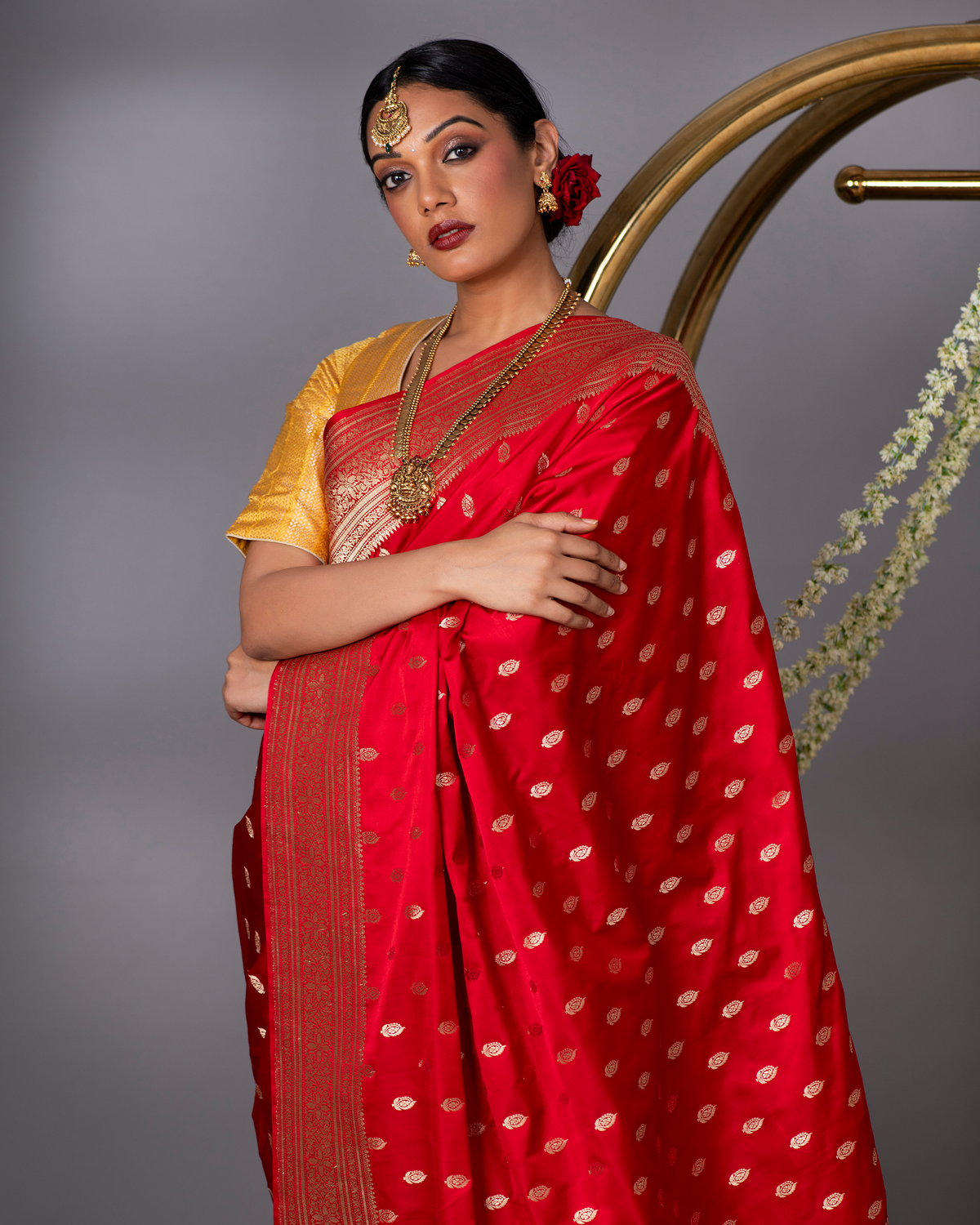 Red Banarasi Silk Saree