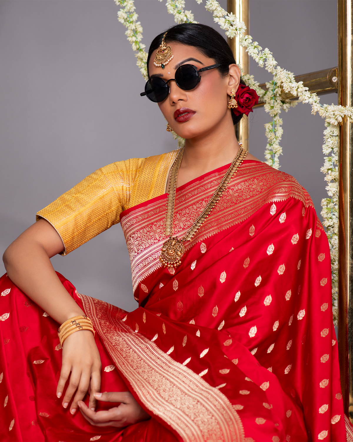 Red Banarasi Silk Saree