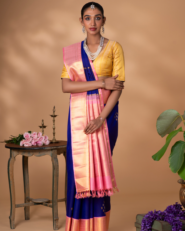 Blue Kanchivaram Silk Saree