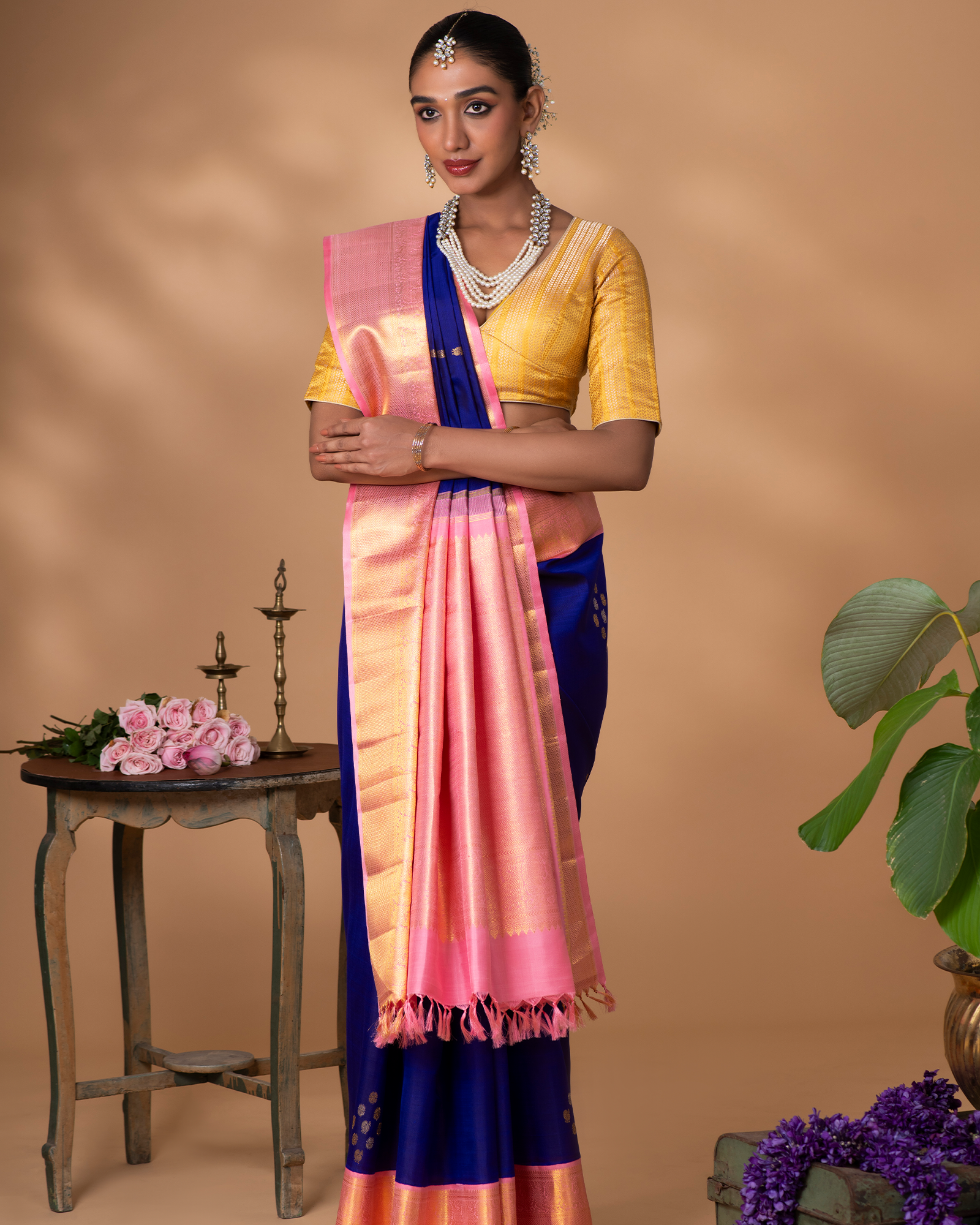 Blue Kanchivaram Silk Saree