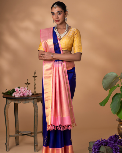 Blue Kanchivaram Silk Saree