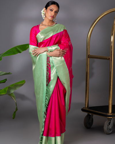 Pink Kanchivaram Silk Saree