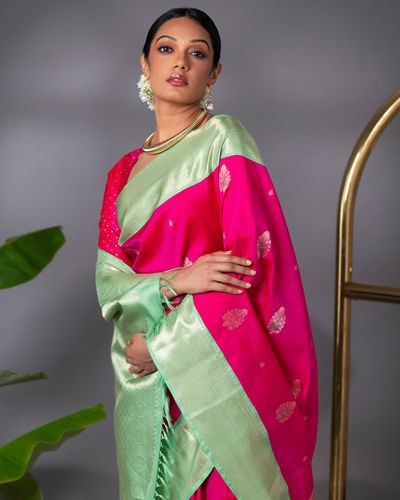 Pink Kanchivaram Silk Saree