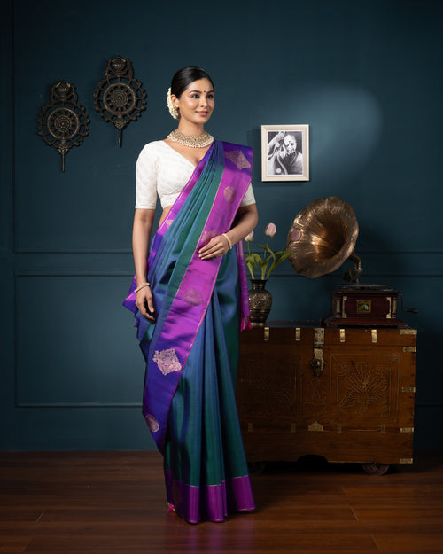 Blue Kanchivaram Silk Saree