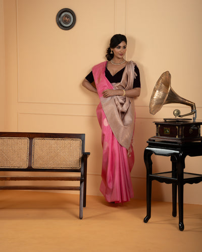Pink Kanchivaram Silk Saree