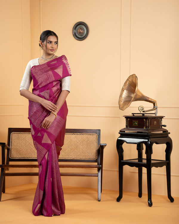 Pink Kanchivaram Silk Saree