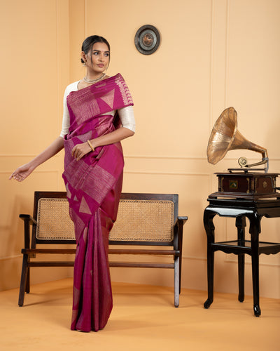 Pink Kanchivaram Silk Saree