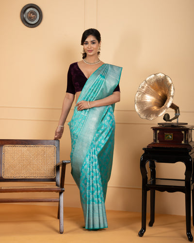 Blue Kanchivaram Silk Saree